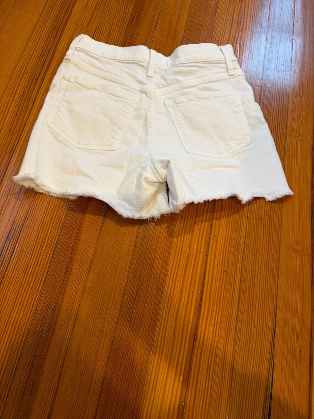 J. Crew High-rise denim short in white size 24